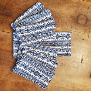Blue & White Print Napkins and Kitchen Towel Set